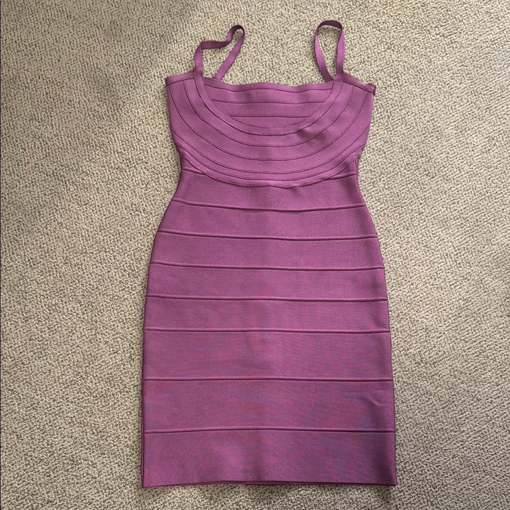 Elegant Herve Leger Purple Women's Dress